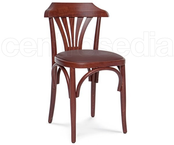 "Milano Ventaglio" Wooden Chair - Padded Seat