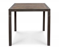"Connor" Square Metal Table - Wood Top
