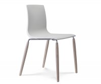Natural Alice Wood Tecnopolymer Chair Scab Design