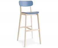 "Cream" Wooden and Polypropylene Stool by Calligaris